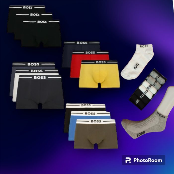 BOSS BOXERS PACK OF 12 UNDERWEAR Και Δώρο 12 Ζεύγη κάλτσες - Image 1